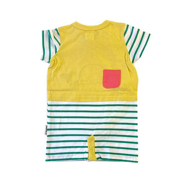 ●均一セール●ショコラ（chocola）クジラ　ボーダー　前開き　半袖ツーウェイオール(60cm） |  | 02