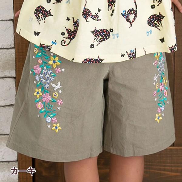 スカラー（ScoLar）　花刺繍　ワイドパンツ（110cm・120cm・130m・140m） | ScoLar | 03