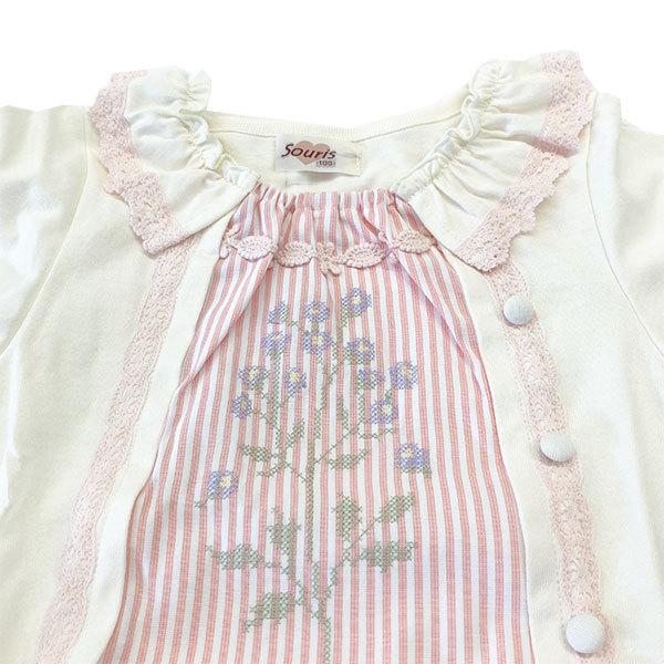 ●50％OFFセール●スーリー　Souris　重ね着風　Tシャツブラウス　(100・110・120・150）　アウトレット | Souris | 05