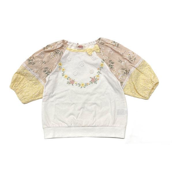 ●50％OFFセール●スーリー　Souris　ワイルドフラワープリント  7袖Ｔシャツブラウス(100・110・120）　アウトレット | Souris | 01