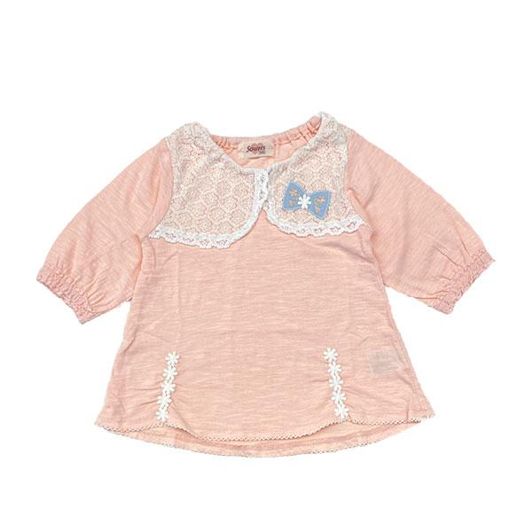 ●50%OFFセール●スーリー　Souris　7分袖 スラブ天竺Ｔシャツブラウス　(100・110・120）　アウトレット | Souris | 04