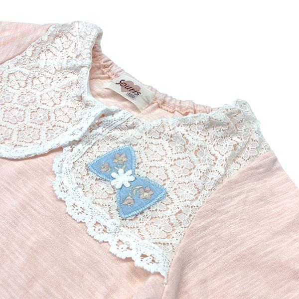 ●50%OFFセール●スーリー　Souris　7分袖 スラブ天竺Ｔシャツブラウス　(100・110・120）　アウトレット | Souris | 06