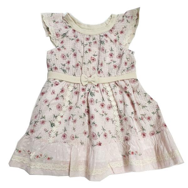 ●50%OFFセール●スーリー　Souris　花柄　ワッフルプリント　ジャンパースカート(100・110・120）　アウトレット | Souris | 01