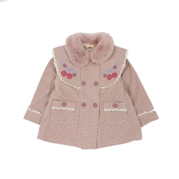 ●30％OFFセール●スーリー　Souris　千鳥格子　ショートコート　アウター　防寒（100cm・110cm・120cm）秋 冬 子ども服 女の子 かわいい お出かけ | Souris | 01