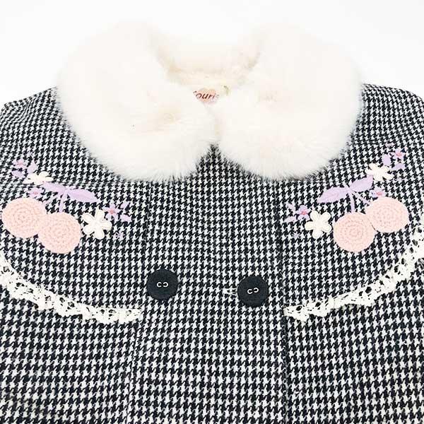 ●30％OFFセール●スーリー　Souris　千鳥格子　ショートコート　アウター　防寒（100cm・110cm・120cm）秋 冬 子ども服 女の子 かわいい お出かけ | Souris | 08