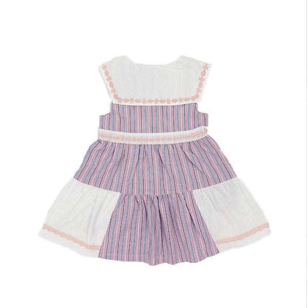 ●50％OFFセール●スーリー Souris ストライプ柄 さくらんぼ 刺しゅう ワンピース（100cm・110cm・120cm）　アウトレット | Souris | 05