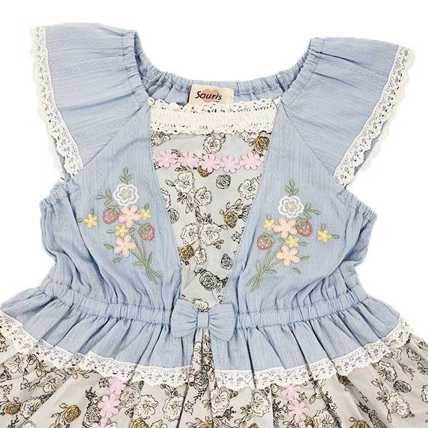 ●50％OFFセール●スーリー Souris ワンピース 花柄 総柄 お出かけ かわいい（100cm・110cm・120cm）　アウトレット | Souris | 03
