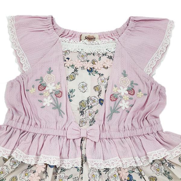 ●50％OFFセール●スーリー Souris ワンピース 花柄 総柄 お出かけ かわいい（100cm・110cm・120cm）　アウトレット | Souris | 07