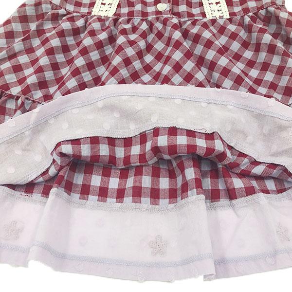 ●50％OFFセール●スーリー Souris ワンピース 刺繍 チェック柄 リボン レース ドレス（100cm・110cm・120cm）　アウトレット | Souris | 05
