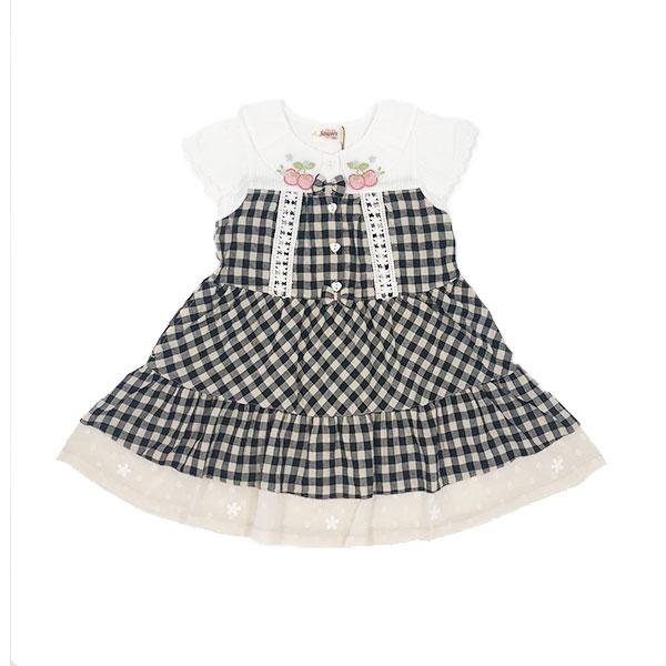 ●50％OFFセール●スーリー Souris ワンピース 刺繍 チェック柄 リボン レース ドレス（100cm・110cm・120cm）　アウトレット | Souris | 06