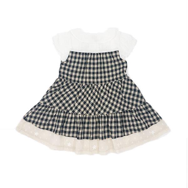 ●50％OFFセール●スーリー Souris ワンピース 刺繍 チェック柄 リボン レース ドレス（100cm・110cm・120cm）　アウトレット | Souris | 07