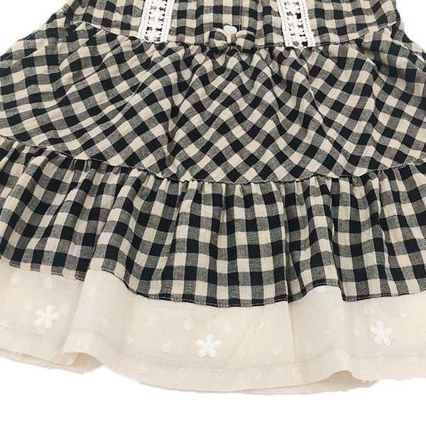 ●50％OFFセール●スーリー Souris ワンピース 刺繍 チェック柄 リボン レース ドレス（100cm・110cm・120cm）　アウトレット | Souris | 09