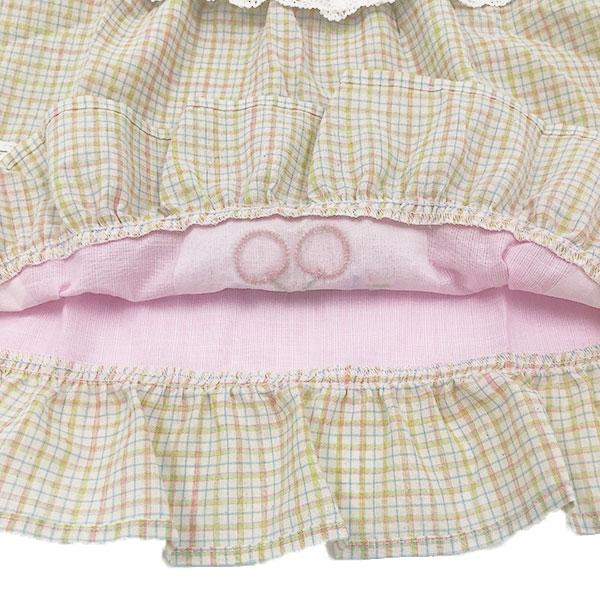 ●50％OFFセール●スーリー Souris チェック柄 レース チェリー 重ね着風半袖ワンピース（100cm・110cm・120cm）　アウトレット | Souris | 05