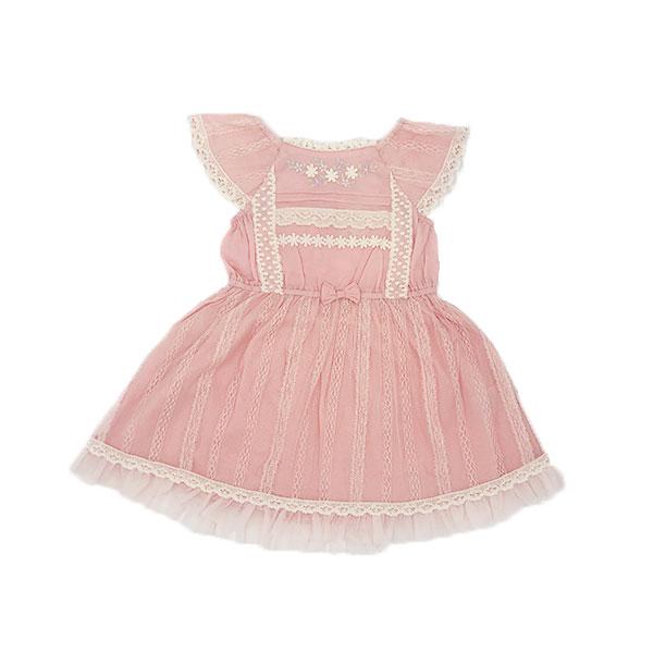 ●50％OFFセール●スーリー Souris ミルキースーツ ワンピース 刺繍 花柄 レース チュール ドレス（100cm・110cm・120cm）　アウトレット | Souris | 01