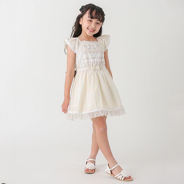 ●50％OFFセール●スーリー Souris ミルキースーツ ワンピース 刺繍 花柄 レース チュール ドレス（100cm・110cm・120cm）　アウトレット | Souris | 09