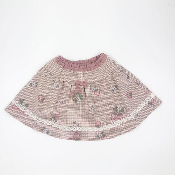 ●30%OFFセール●スーリー　Souris　いちご　刺繍　スカート　(100・110・120）子ども服　女の子　かわいい　アウトレット | Souris | 01