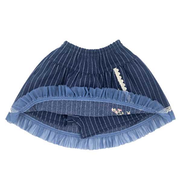 ●30%OFFセール●スーリー　Souris　お花 刺繍 ストライプ柄 キュロット パンツ スカート（100・110・120）女の子 かわいい おでかけ ボトムス | Souris | 07