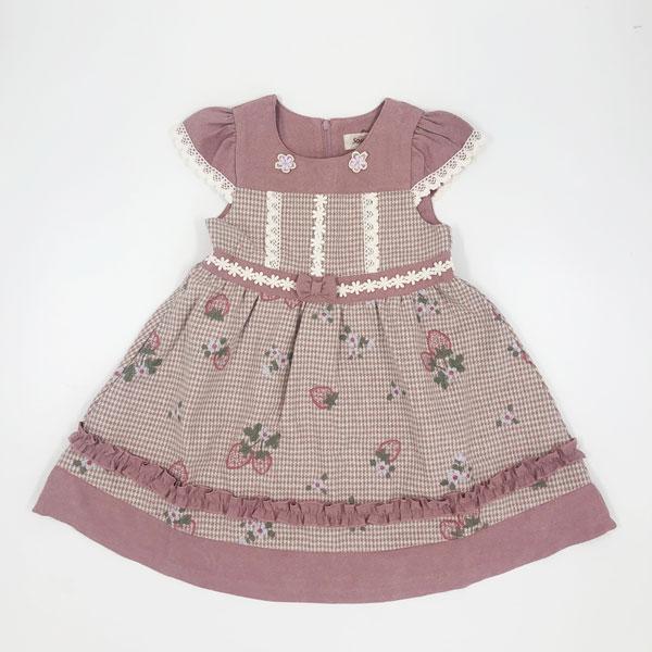 ●30％OFFセール●スーリー　Souris　いちご　刺繍　ワンピース　(100・110・120）子ども服　女の子　かわいい　アウトレット | Souris | 01