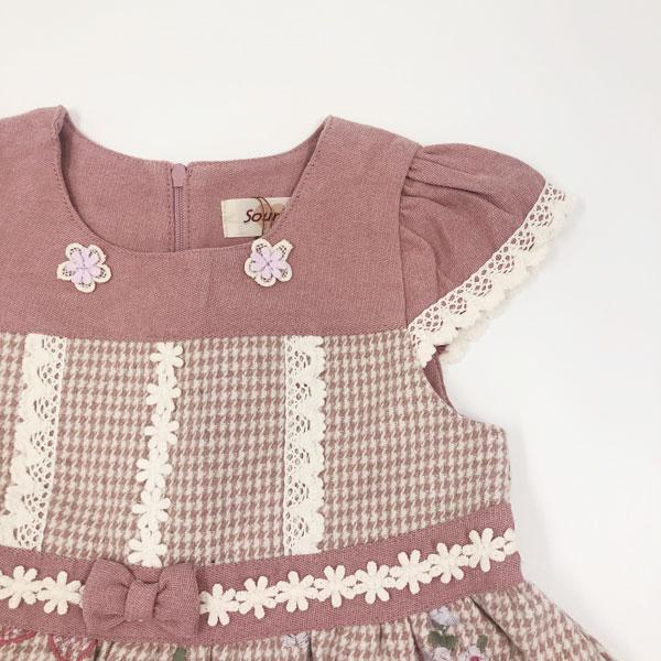 ●30％OFFセール●スーリー　Souris　いちご　刺繍　ワンピース　(100・110・120）子ども服　女の子　かわいい　アウトレット | Souris | 04