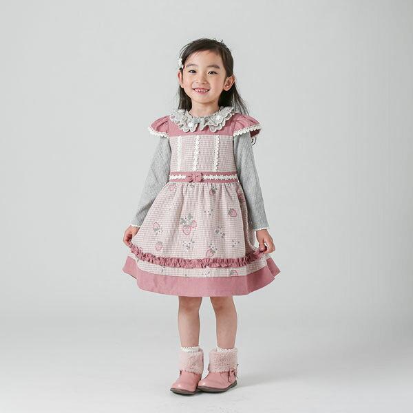 ●30％OFFセール●スーリー　Souris　いちご　刺繍　ワンピース　(100・110・120）子ども服　女の子　かわいい　アウトレット | Souris | 09