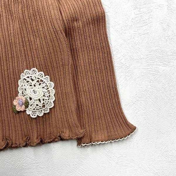 スーリー　Souris　お花レース襟付き長袖リブTシャツ(100cm） | Souris | 02