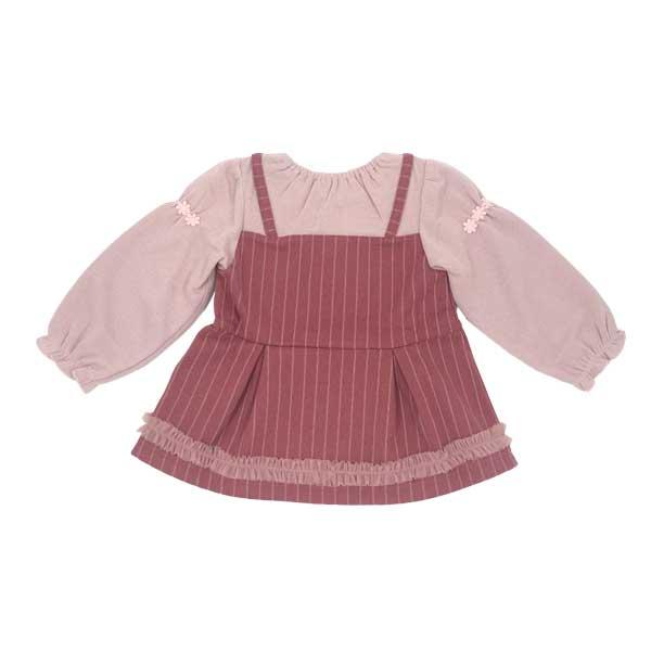 ●30％OFFセール●スーリー　Souris　お花 刺繍 ストライプ柄 重ね着風 トレーナー（100・110・120）女の子 かわいい おでかけ | Souris | 02