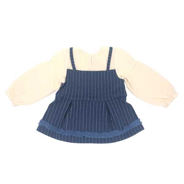 ●30％OFFセール●スーリー　Souris　お花 刺繍 ストライプ柄 重ね着風 トレーナー（100・110・120）女の子 かわいい おでかけ | Souris | 04