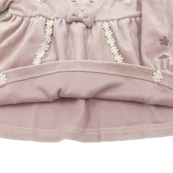 ●30％OFFセール●スーリー　Souris　お花 刺繍 レース ベロア トレーナー（100・110・120）女の子 かわいい  秋冬  子ども服 長袖 トップス | Souris | 07