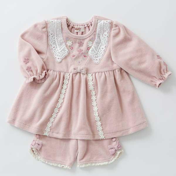 ●30％OFFセール●スーリー　Souris　お花 刺繍 レース ベロア トレーナー（100・110・120）女の子 かわいい  秋冬  子ども服 長袖 トップス | Souris | 08