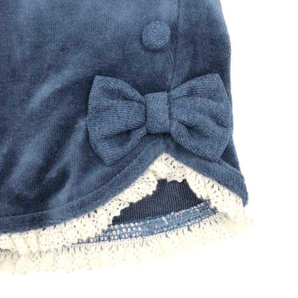 ●30％OFFセール●スーリー　Souris　リボンモチーフ レースベロア パンツ（100・110・120）女の子 かわいい  秋冬  子ども服 | Souris | 03