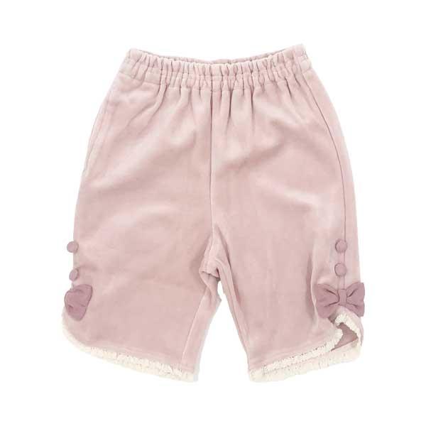 ●30％OFFセール●スーリー　Souris　リボンモチーフ レースベロア パンツ（100・110・120）女の子 かわいい  秋冬  子ども服 | Souris | 04