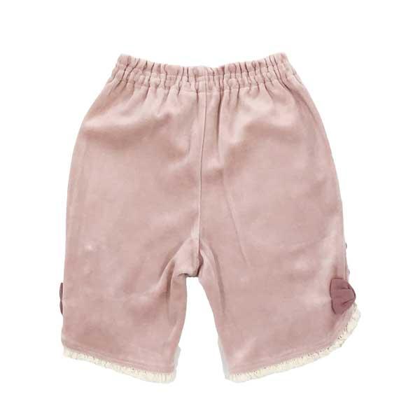 ●30％OFFセール●スーリー　Souris　リボンモチーフ レースベロア パンツ（100・110・120）女の子 かわいい  秋冬  子ども服 | Souris | 05