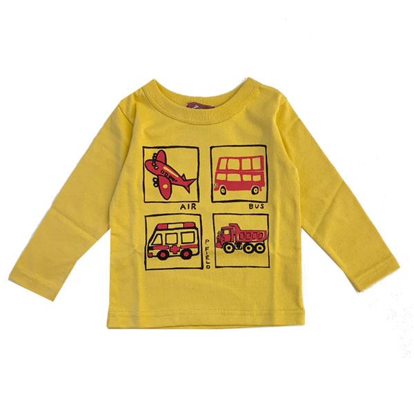 50％OFF　P.FIELD　ピーフィールド　ワークカー　パネルプリント　長袖　Tシャツ(90cm・100cm・110cm） | P.FIELD | 03