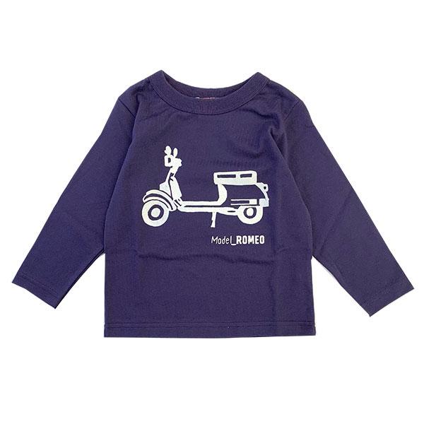 50％OFF　P.FIELD　ピーフィールド　レトロ　スクーター　プリント　長袖　Tシャツ(100cm・110cm・120cm） | P.FIELD | 03