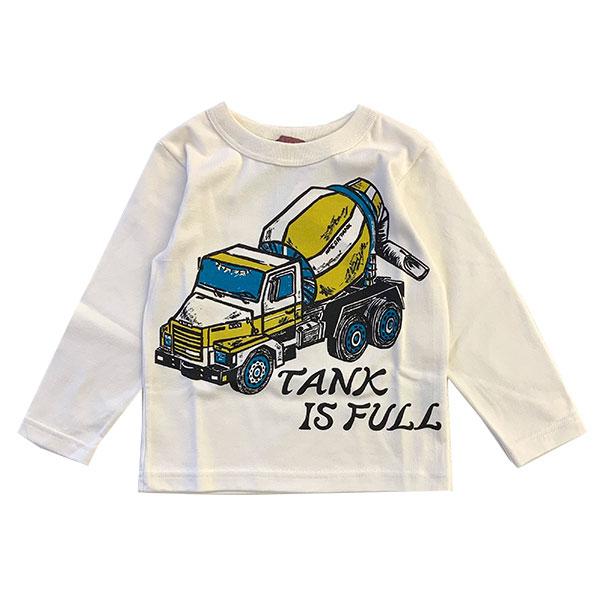 50％OFF　P.FIELD　ピーフィールド　ワークカー　ミキサー車　プリント　長袖　Tシャツ(100cm・110cm・120cm） | P.FIELD | 01