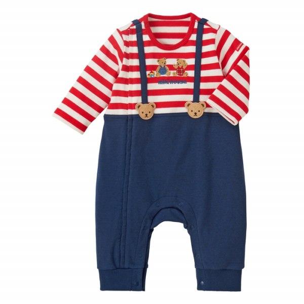 【新品未使用タグ付き】MIKI HOUSE ミキハウス ボーダーカバーオール MIKI HOUSE（ミキハウス） ○取り寄せ商品○ミキハウス ベビー