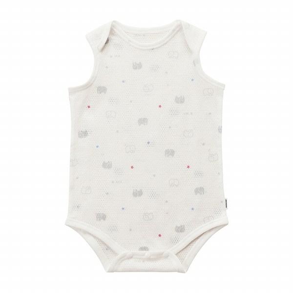 ●取り寄せ商品●ミキハウス　mikihouse　ミキハウスベビー  ピュアベール 総柄 ノースリーブメッシュ 天竺ボディシャツ(70・80) | MIKI HOUSE | 05