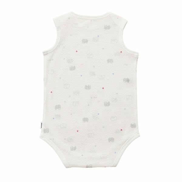 ●取り寄せ商品●ミキハウス　mikihouse　ミキハウスベビー  ピュアベール 総柄 ノースリーブメッシュ 天竺ボディシャツ(70・80) | MIKI HOUSE | 06