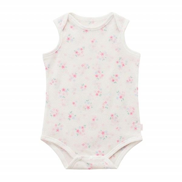 ●取り寄せ商品●ミキハウス　mikihouse　ミキハウスベビー  ピュアベール 総柄 ノースリーブメッシュ 天竺ボディシャツ(70・80) | MIKI HOUSE | 09