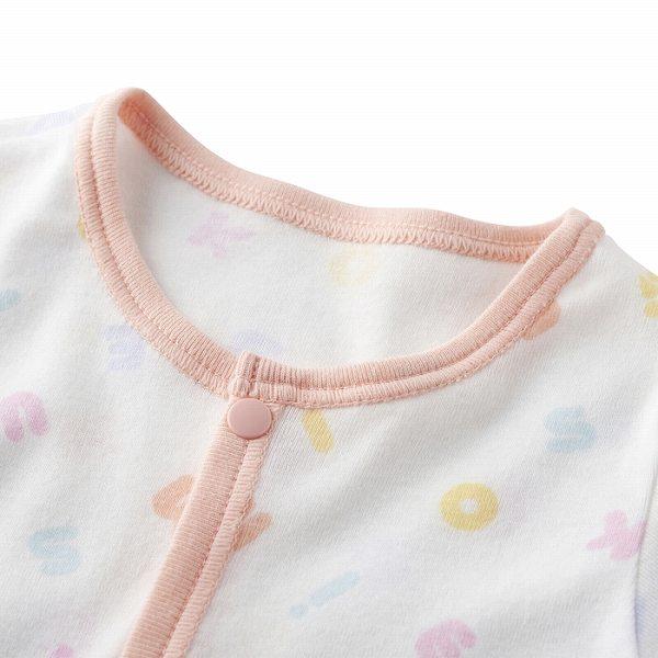 ●取り寄せ商品●ミキハウス　mikihouse　ミキハウスベビー  ピュアベール 総柄 フライス カバーオール肌着(60・70・80・90) | MIKI HOUSE | 07