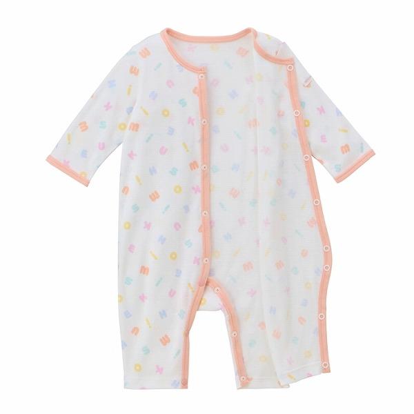 ●取り寄せ商品●ミキハウス　mikihouse　ミキハウスベビー  ピュアベール 総柄 フライス カバーオール肌着(60・70・80・90) | MIKI HOUSE | 08