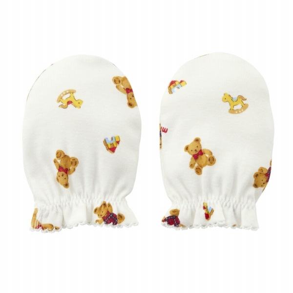 ●取り寄せ商品●ミキハウス　mikihouse　ミトン　クマ柄　ロゴ柄　ベビー用品　べビー　新生児　品　　　綿100　脱げにくい | MIKI HOUSE | 02
