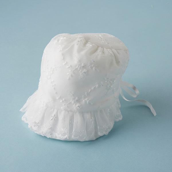 ●取り寄せ商品●ミキハウス ベビー mikihouse セレモニーフード(オーガンジーレース)(フリー(38-42cm)）の画像