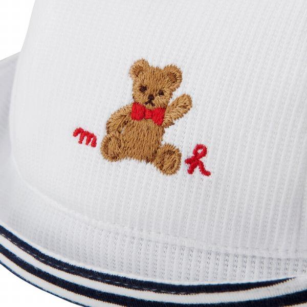 ●取り寄せ商品●ミキハウス ベビー mikihouse　ミキハウスベア　帽子 ( 40cm 44cm ） 新生児　ベビー　0歳　UVカット 綿100 | MIKI HOUSE | 02