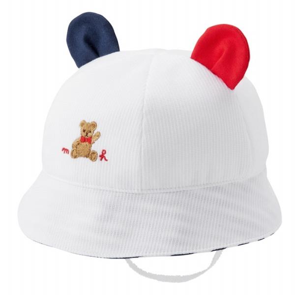 ●取り寄せ商品●ミキハウス ベビー mikihouse　ミキハウスベア　帽子 ( 40cm 44cm ） 新生児　ベビー　0歳　UVカット 綿100 | MIKI HOUSE | 06