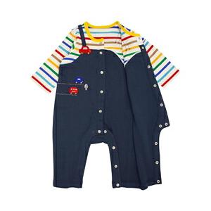 ●取り寄せ商品●ミキハウス ベビー mikihouse　くるま　オーバーオール風カバーオール(70cm・80cm)_1
