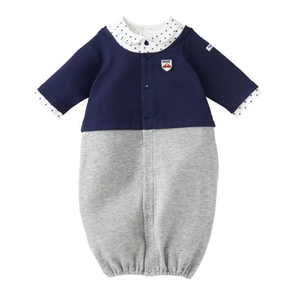 ミキハウス正規販売店/ミキハウス　mikihouse　カーディガンスタイルのツーウェイオール(50cm-60cm)アウトレット ベビー服 赤ちゃん 男の子 女の子 | MIKI HOUSE | 01