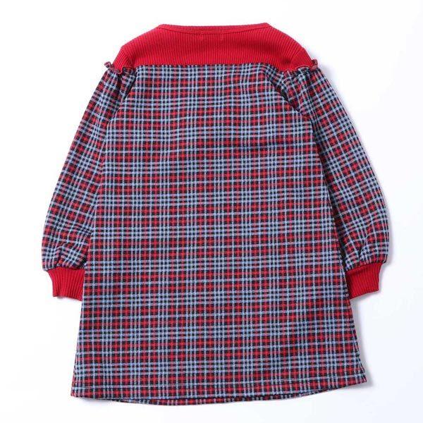 ●50%OFFセール●ラスト１点●トロワラパン　trois lapins　ダブルジャカードチェックワンピース（ニットプランナー）(100・110・120・130）/KP  アウトレット | KP(キッズ) | 02
