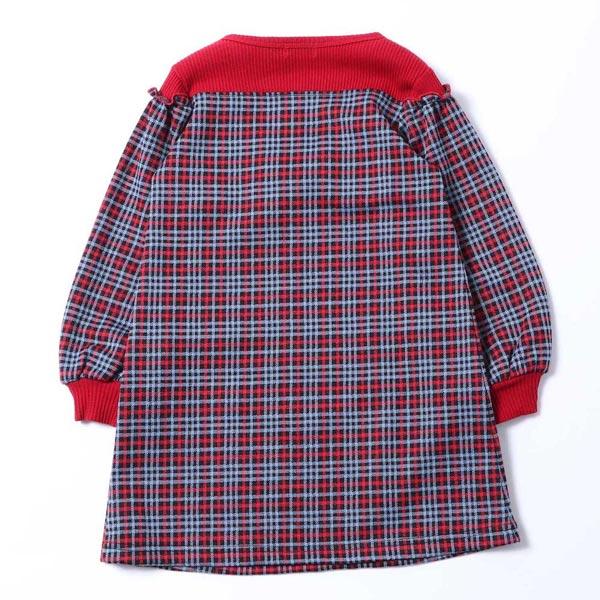 ●50%OFFセール●ラスト１点●トロワラパン　trois lapins　ダブルジャカードチェックワンピース（ニットプランナー）(100・110・120・130）/KP  アウトレット | KP(キッズ) | 02