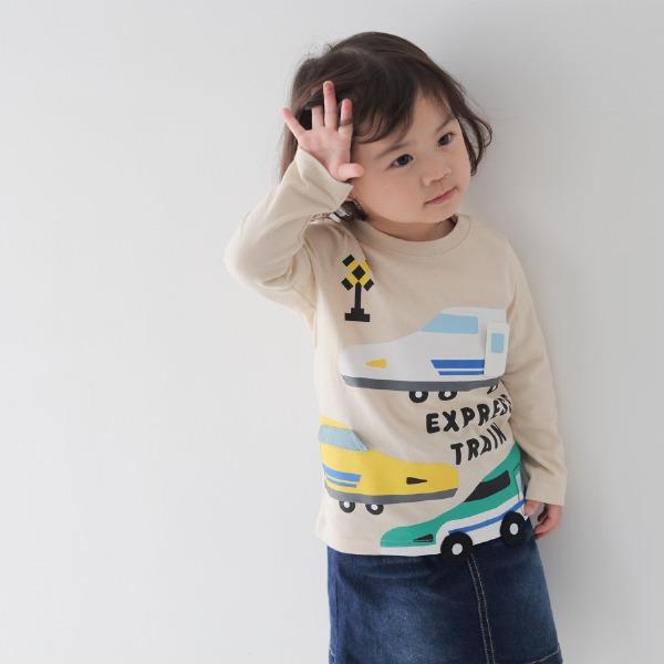 ●40％OFFセール●チークルーム cheek room 新幹線　ロング　Ｔシャツ　長袖  ( 80 90 100 110 120 130 ) ロンT 450261 | CHEEK ROOM | 10